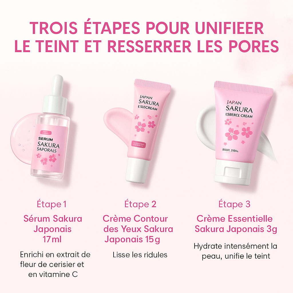 Sakura Glow – Kit 3 - en - 1 Peau Parfaite 🌸 - Sakuglow